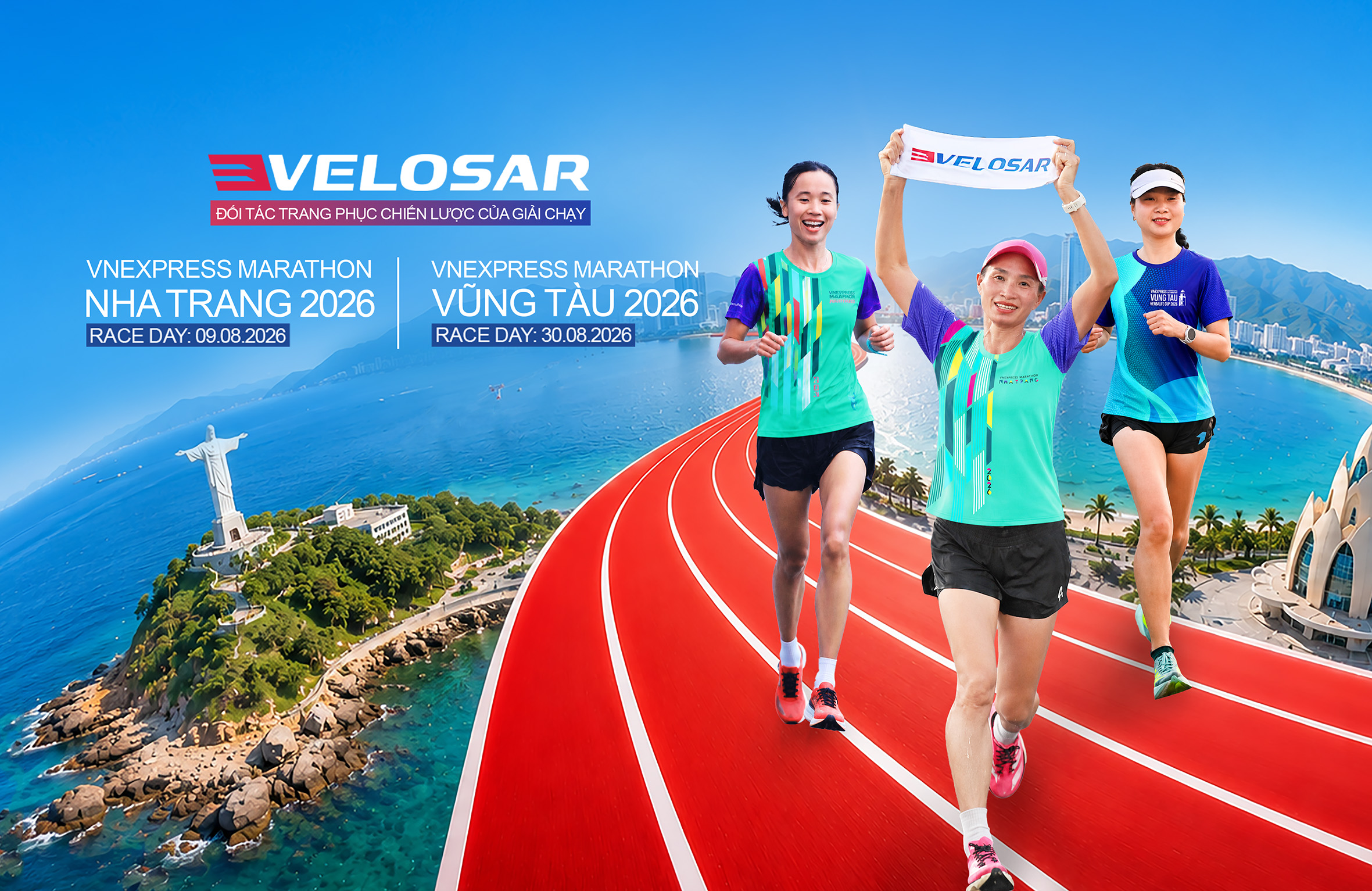 Velosar tiếp tục đồng hành cùng VnExpress Marathon từ Nha Trang đến Vũng Tàu.